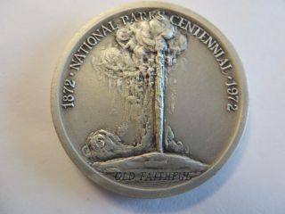 32.  9 Grams Silver Medallion.  999 Yellwstone National Park,  Old Faithful,  Maco photo