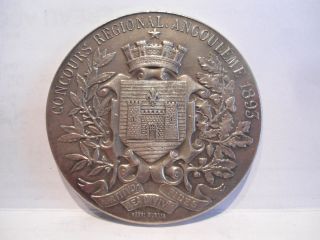 Silver French Republic Medal By Henri Dubois - Angouleme 1893 photo