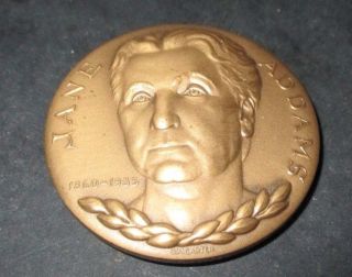 Jane Adams Medalcraft Bronze Medal Medallion Coin C433 Pc photo