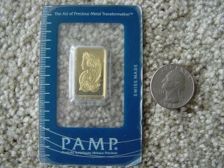 Pamp Suisse 10 Gram 24 Karat Gold Bar photo
