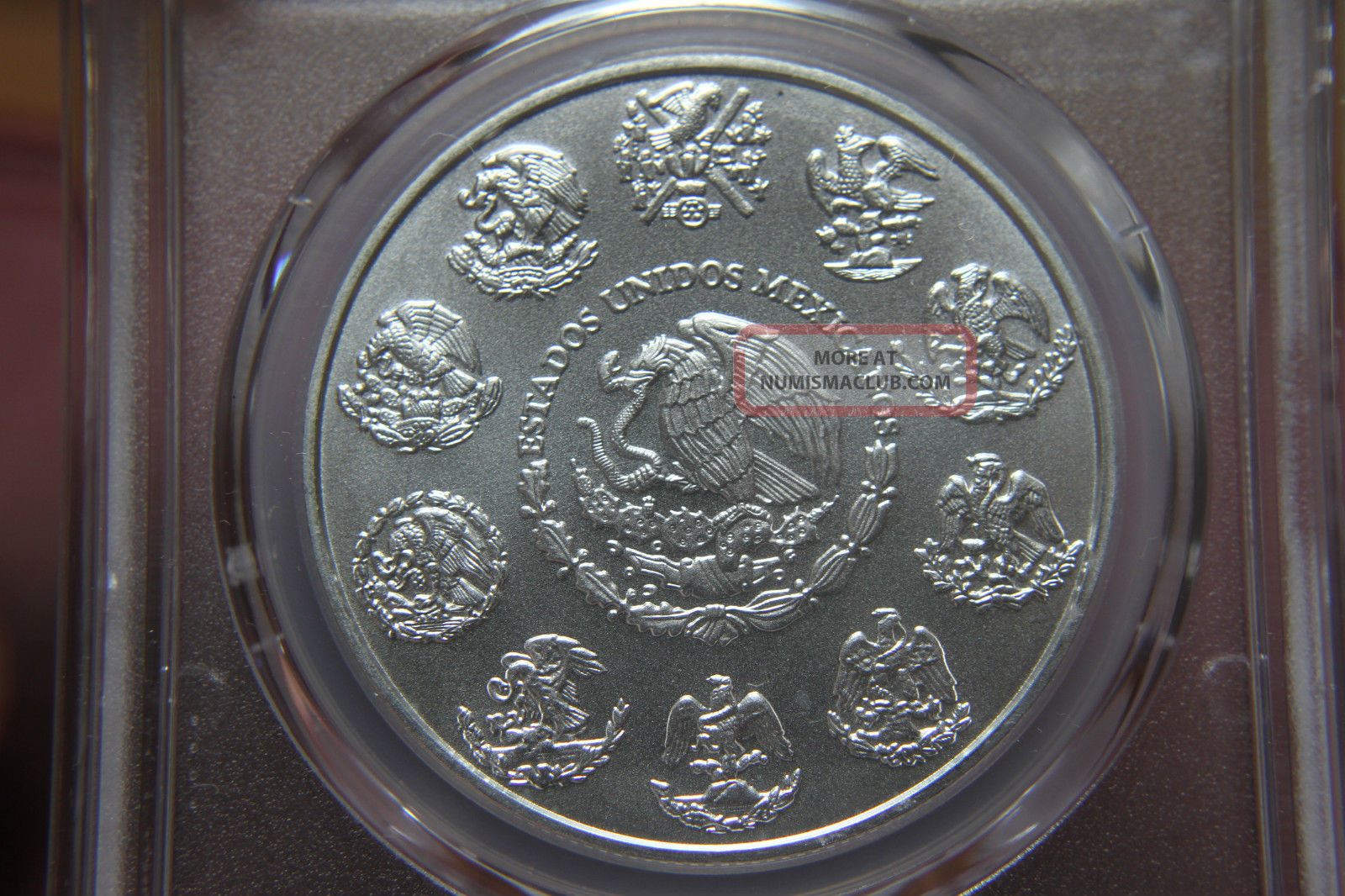 Spotted 2015 Mexico Onza Libertad. 999 Silver Pcgs Ms70 Coin In Flag Label