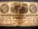 Obsolete Currency $20 The Augusta Insurance Banking Co.  Georgia Nov 20th 1852 Paper Money: US photo 3