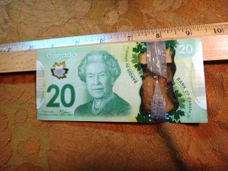 Canada Twenty Dollars $20 Polymer Bank Note - S&h Usa photo
