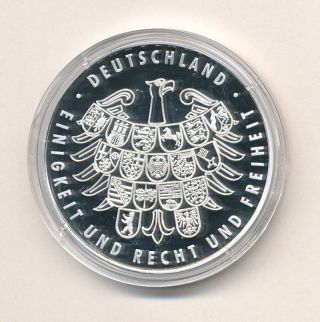 1990 Germany Einigungsvertrag.  999 Silver Coin Approx.  20 Grams photo