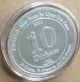 Rare 2011 1 World 10 Dirham.  99999 Fine Silver Coin In Cap Piece Here Silver photo 7