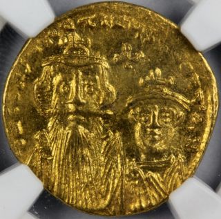 Gold Solidus Ad654 - 668 Constants Ii,  Constants Iv About Uncirculated Ngc photo