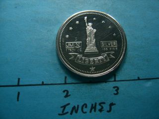 Jm Johnson Matthey Statue Liberty Carson City 999 Silver Coin Rare Only 1 photo