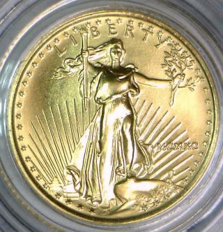 1990 $5 Gold American Eagle; Gem Bu; Scarce Date photo