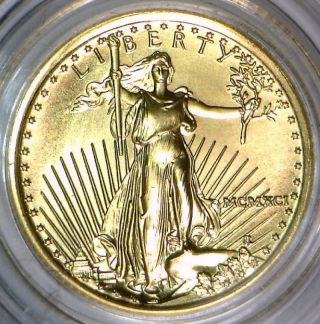 1991 $5 Gold American Eagle; Gem Bu; Scarce Date photo