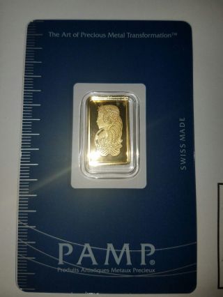 Pamp 2.  5 Gram 24k Fine Gold Bar Pamp Suisse.  9999 24k Fine Gold, . photo