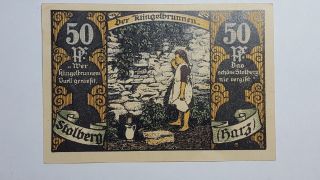 Germany Notgeld 50 Pfennig (1919) With Elk And Child photo