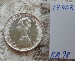 1970r 500 Lire.  835 Silver Coin.  Km 98 Bu Very photo