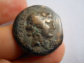 , Rare Ae24,  Bithynia Proconsul C.  Papirius Carbo Dionysos Roma Seated 120 Bc photo