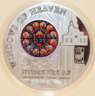 2015 Cook Island Masterpieces Of Crafts Windows Of Heaven $10 Silver Coin photo