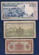 Portugal 100 Esc,  Luxembourg 10 Francs P - 48,  Netherlands 1 Gulden 1945 P - 70 Paper Money: World photo 1