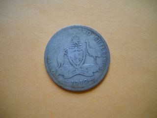World Sterling Silver.  925 Coin Australia Florin 1912 photo