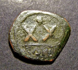 Phocas,  Emperor,  Constantinople,  2x Byzantine Half - Follis Coin photo