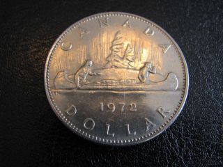 1972 - Canada Circulated $1.  00 Dollar Nickel.  (voyageur) photo