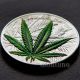2016 Benin Cannabis Sativa 1 Oz Marijuana High Relief Silver Proof Coin Box, Africa photo 2