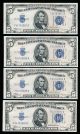 13 Consecutive 1935a $5 Silver Certificates (crisp Unc Blue Seals) Small Size Notes photo 1