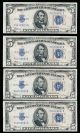 13 Consecutive 1935a $5 Silver Certificates (crisp Unc Blue Seals) Small Size Notes photo 2