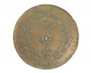 Estate Found 1825 King Francis I Of The Two Sicilies & Elisabeth Bronzed Medal photo