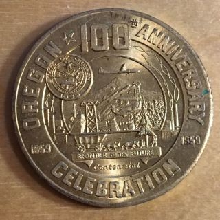 Oregon 100th Anniversary Celebration Good For 50 Cents Token photo