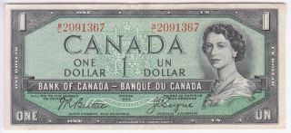 1954 Bank Of Canada $1 One Dollar Bill photo