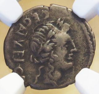 C.  97 Bc Silver Roman Republic Quinarius C.  Egnatuleius C.  F.  Coin Ngc Very Fine photo