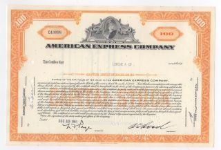 American Express Company Stock Certificate photo