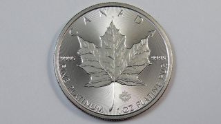 2016.  9995 Platinum 1 Oz Rcm Canadian Platinum Maple Leaf Coin - Pm - 2271 photo