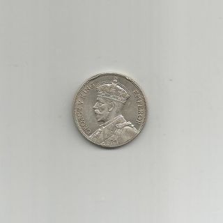 Ncoffin Zealand George V 1935 Florin.  500 Fine Silver Coin photo