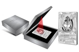 Cook Islands 2013 20$ Luxury Line Ii 100g Proof Silver Coin With Swarovski photo