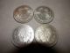 (4) 1943 Unc Silver One Peso Silver Coin Mexico Unc Liberty Cap Ray Series Mexico (1905-Now) photo 2