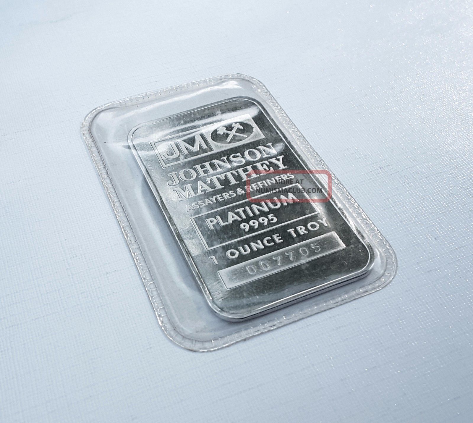 Johnson Matthey Platinum 9995 1 Ounce Troy Bar 007705