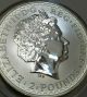 1999 Great Britain 2 Pound Britannia Chariot 1 Oz Silver Coin Reverse Proof Tone Commemorative photo 1