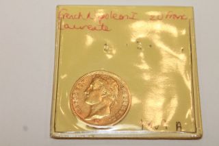Gold 20 Francs Empereur Napoleon 1809 A Coin photo