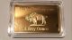 1 Ounce Gold Plated Buffalo Bar 100 Mills Gold Clad (plated) Gold photo 1