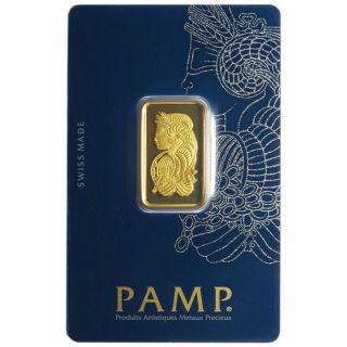 10 Gram Pamp Suisse.  9999 Fine Gold Bar Fortuna Veriscan photo