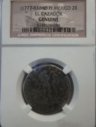 1777 - 83 Mexican 2 Reales El Cazador Coin From Mexico City Ngc photo