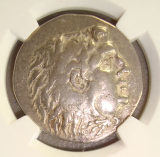 175 - 125 Bc Alexander Iii,  The Great Ancient Greek Silver Tetradrachm Ngc Vf 5/4 photo