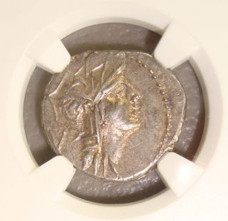 91 Bc D.  Silanus L Ancient Roman Republic Roma/victory Silver Denarius Ngc Ch Au photo