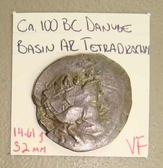 Ca.  100 Bc Danube Basin Maroneia Type Ancient Greek Silver Tetradrachm Vf photo