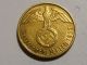 1937 Rare Old Wwii Nazi Hitler Germany 3rd Reich Brass Reichspfennig War Coin Germany photo 1