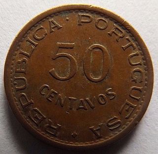 1973 Mozambique 50 Centavos African Coin Very photo
