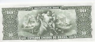 Brasil 10 Cruzeiros Uncirculated Unc Brazil photo