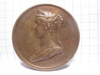 French Bronze Medal: Marriage Of Louis Xv And Maria Of Poland photo