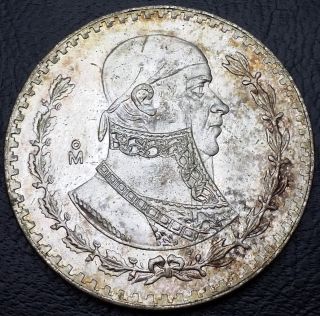 1964 Mexico 1 Un Peso 0.  100 Silver Coin - Km 459 - Combined S/h photo