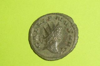 Ancient Roman Coin Abundantia Gallienus 253 Ad - 268 Ad Abundance Vg - Vf Antique photo