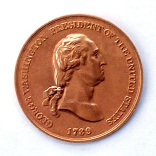 George Washington President.  Peace And Friendship Inaugural Medal 1789 photo
